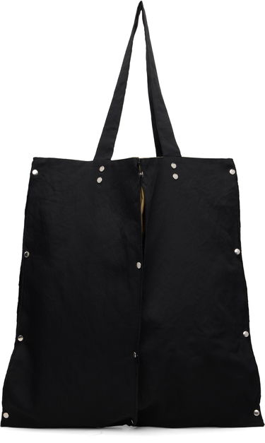 Голяма пазарска чанта Baserange Clavo Snap-Button Zip Fabric Tote Черно | ACCB-OC-AU25, 0