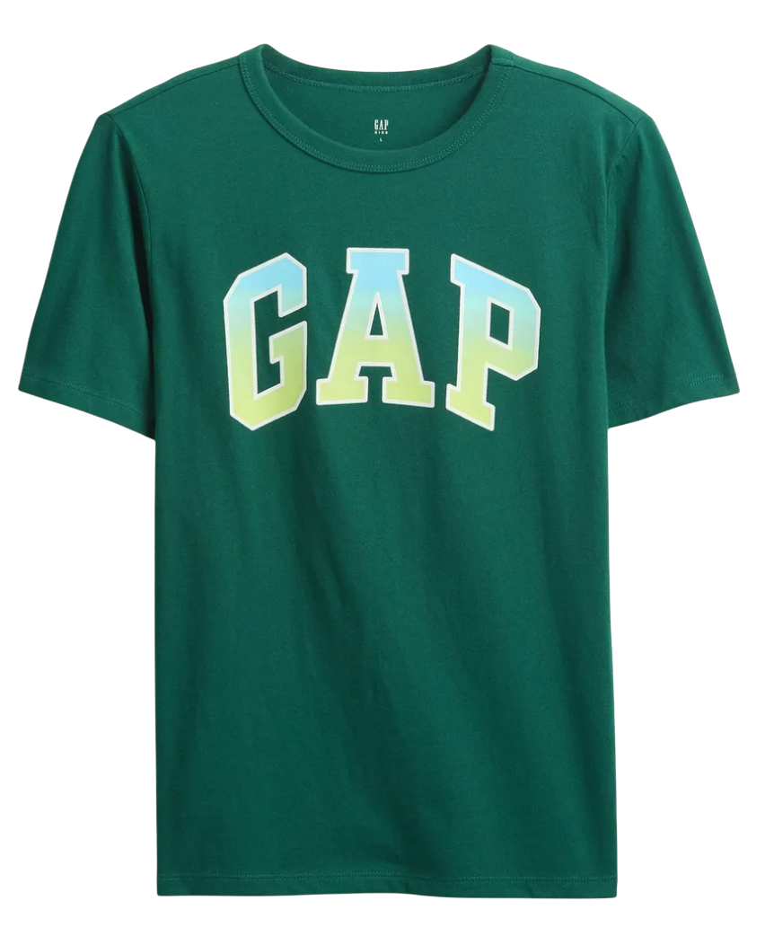 Тениска GAP T-Shirt Classic Logo Зелено | 781867-02, 0