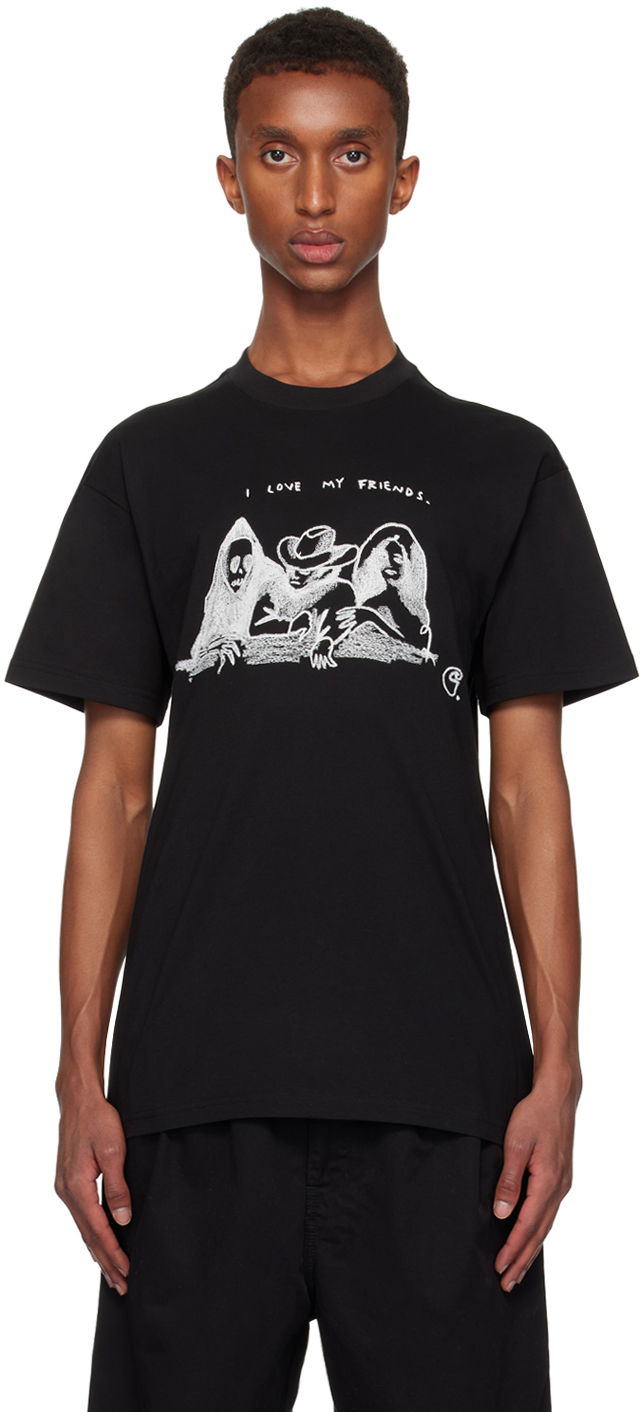 Тениска Carhartt WIP Black 'Friends' Graphic T-Shirt Черно | I033982, 0
