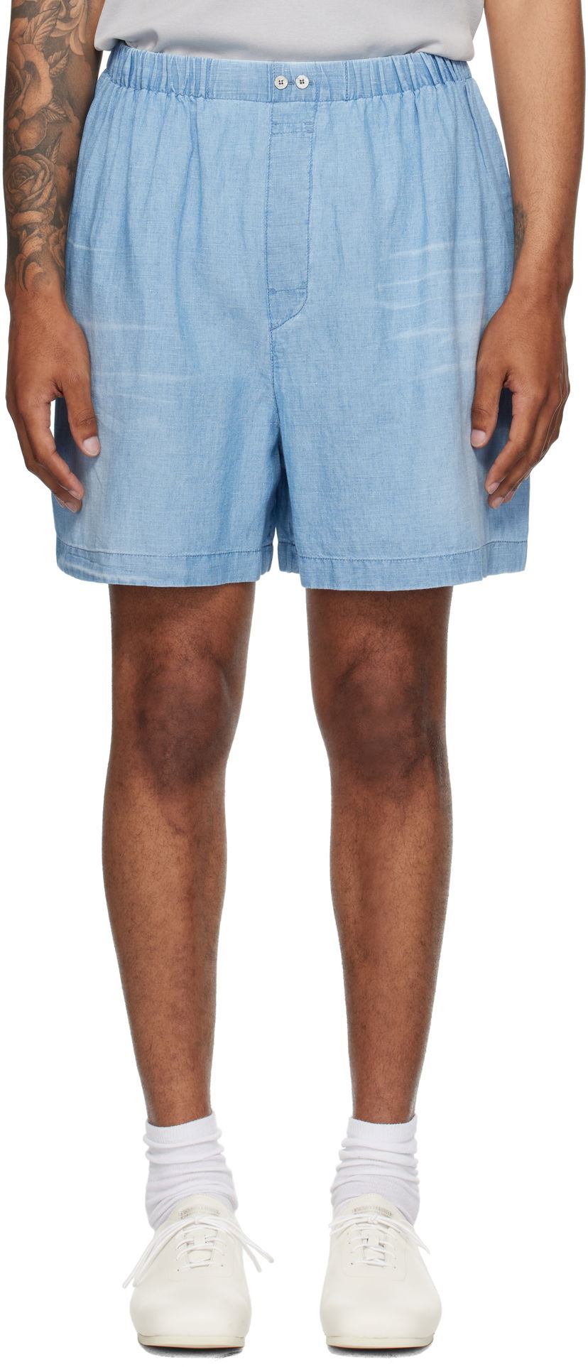 Къси панталони Acne Studios Acne Studios Stamp Shorts Синьо | BE0183-