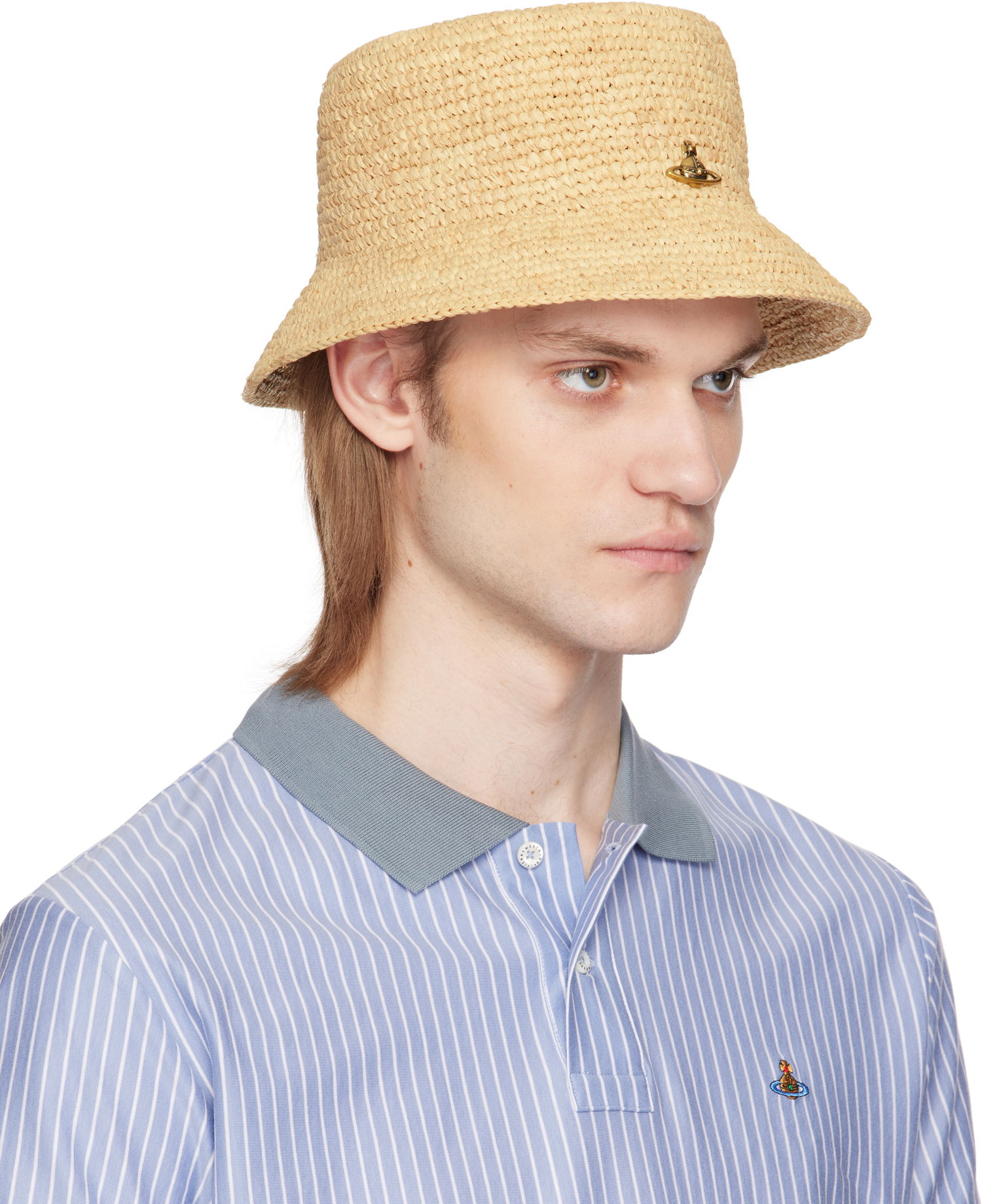 Шапка Vivienne Westwood Vivienne Westwood Raffia Bucket Hat Бежово | 81020009-K005N-, 1