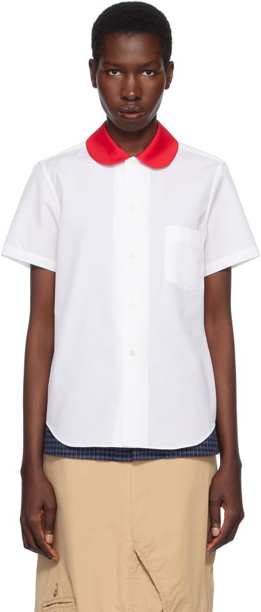 Риза Comme des Garçons Comme des Garçons Girl Broad Cotton Shirt Бяло | NO-B014-051, 0