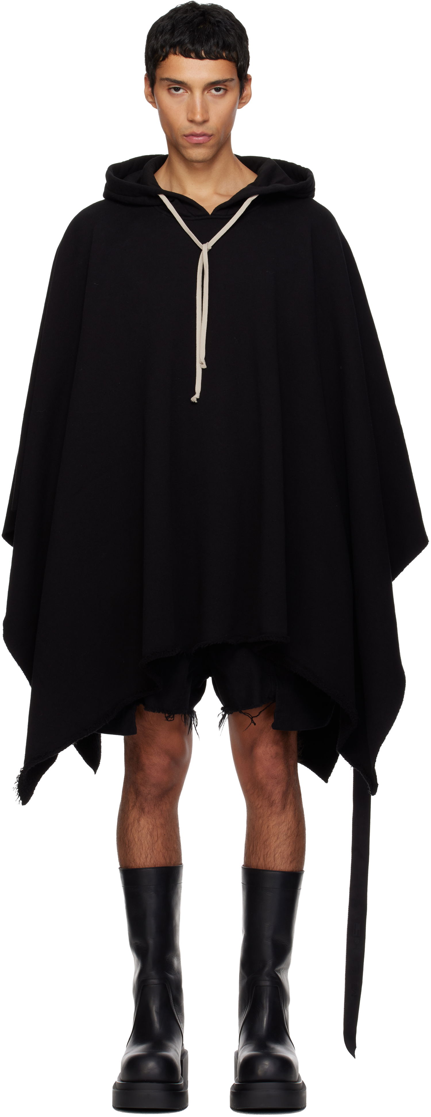 Суитчър Rick Owens DRKSHDW Poncho Hoodie Черно | DU02E7275 FSL, 0