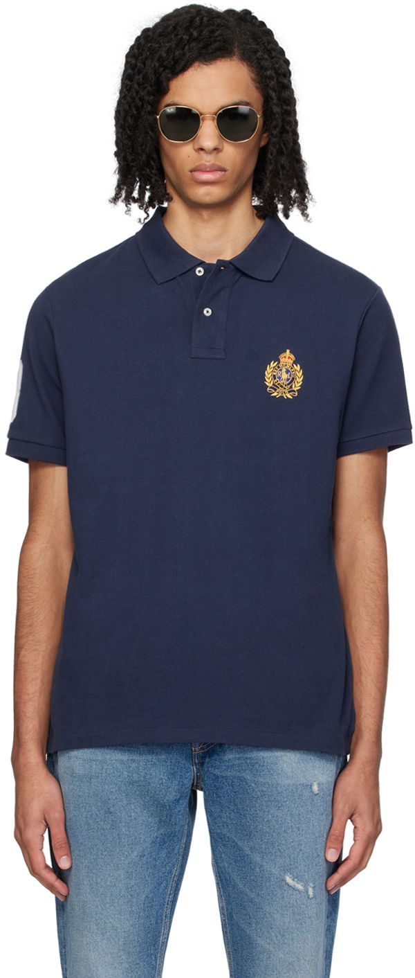 Поло тениска Polo by Ralph Lauren Navy Appliqué Polo Тъмно синьо | 710935534002, 0