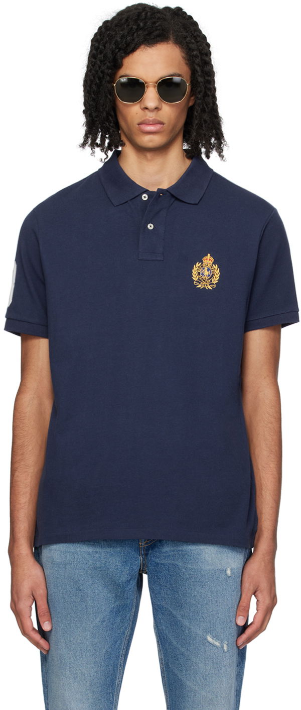 Navy Appliqué Polo