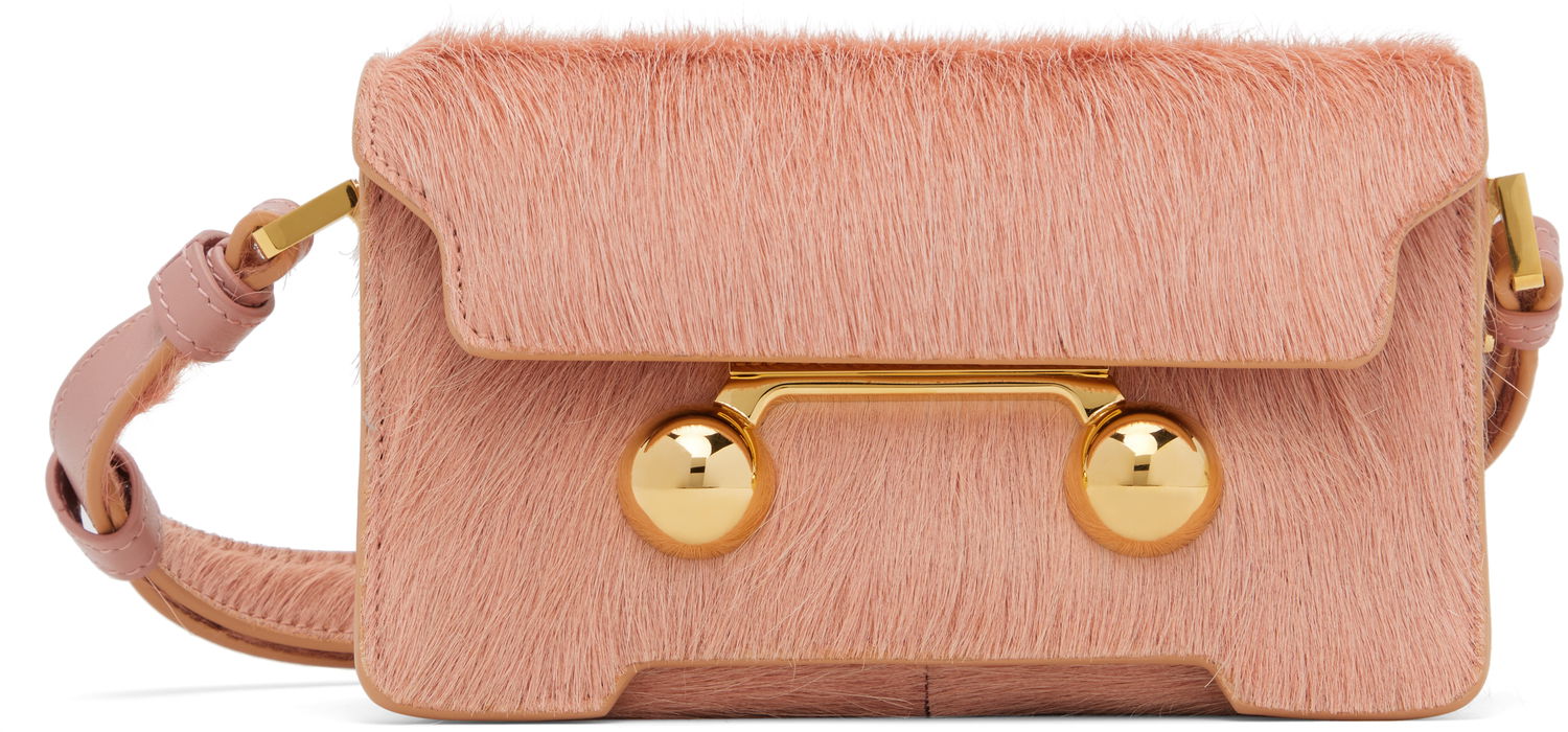 Чанта през рамо Marni Marni Trunkaroo Mini Calfskin Shoulder Bag Розово | SBMP0193U2 P4122, 0