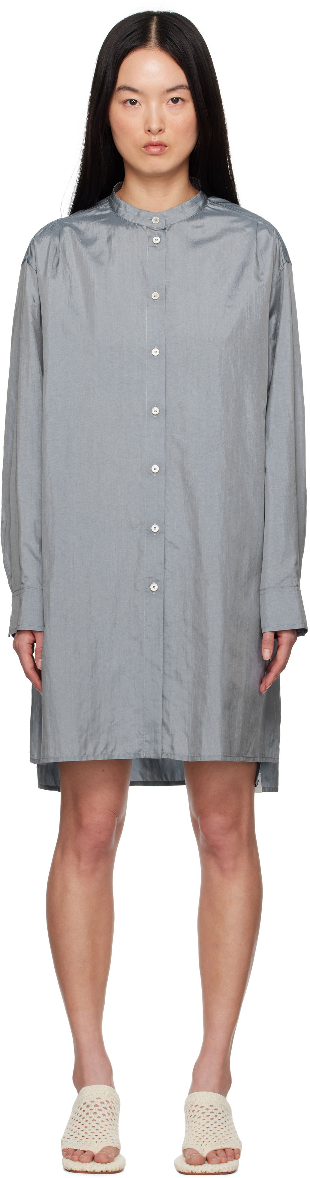 Pокля Jil Sander Jil Sander Band Collar Minidress Сиво | J40DL0159_J70003, 0