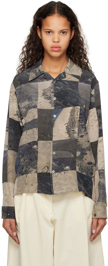 Риза Serapis Serapis Oil Sand Print Shirt Многоцветен | FW22_SS_2, 0