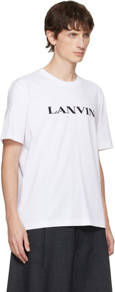 Тениска LANVIN Embroidered 'Lanvin' Cotton T-shirt Бургунди | RM-TS0012-J300-H25, 4
