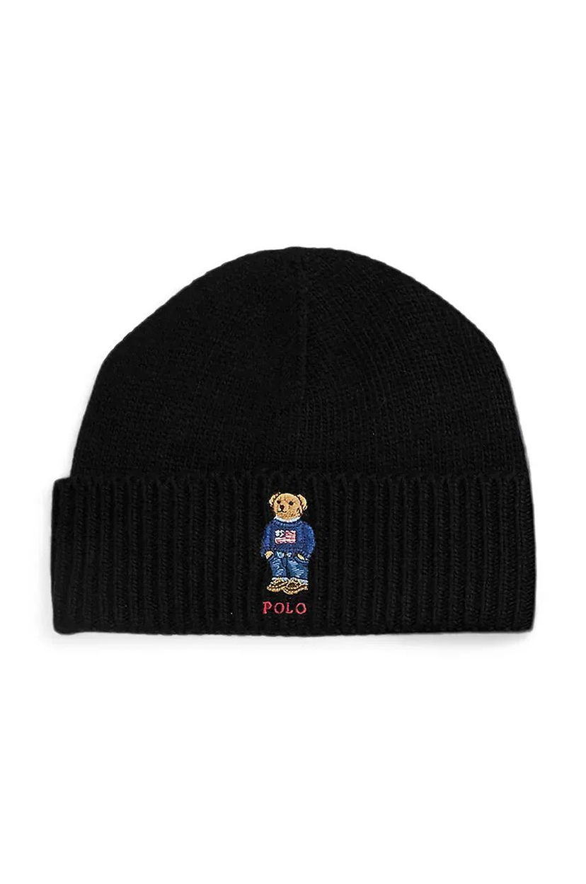 Шапка Polo by Ralph Lauren Beanie With Logo Черно | 449959532