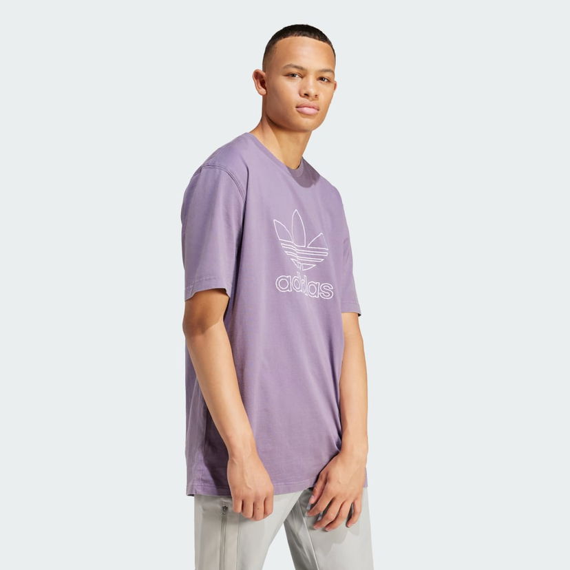 Тениска adidas Originals Adicolor Outline Trefoil Tee Лилаво | IR7992