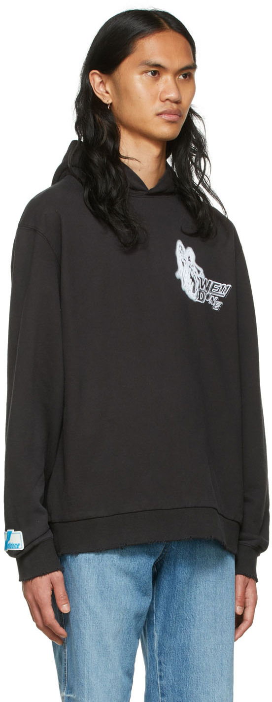Суитчър We11done We11done Cotton Graphic Hoodie Черно | WD-TH1-22-549-U-BK, 1