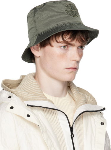 Шапка Stone Island Nylon Metal ECONYL Bucket Hat Зелено | K2S15 9100012 S0076, 3