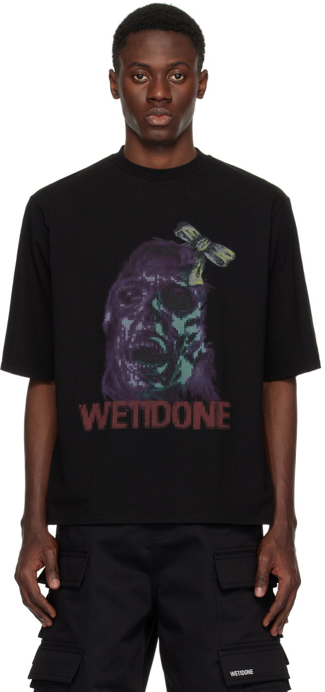 Тениска We11done We11done Graphic Print T-Shirt Черно | WD-TT1-24-743-U-BK, 0