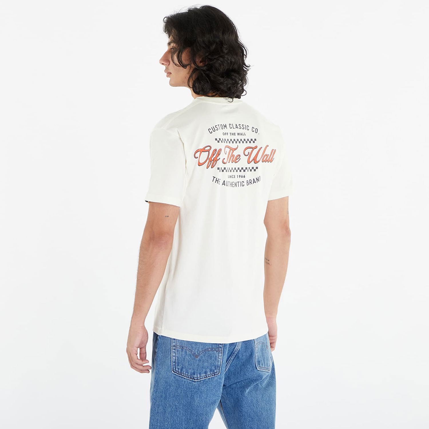 Тениска Vans T-Shirt Custom Classic CO SS Tee Бежово | VN000F3ZFS81, 1