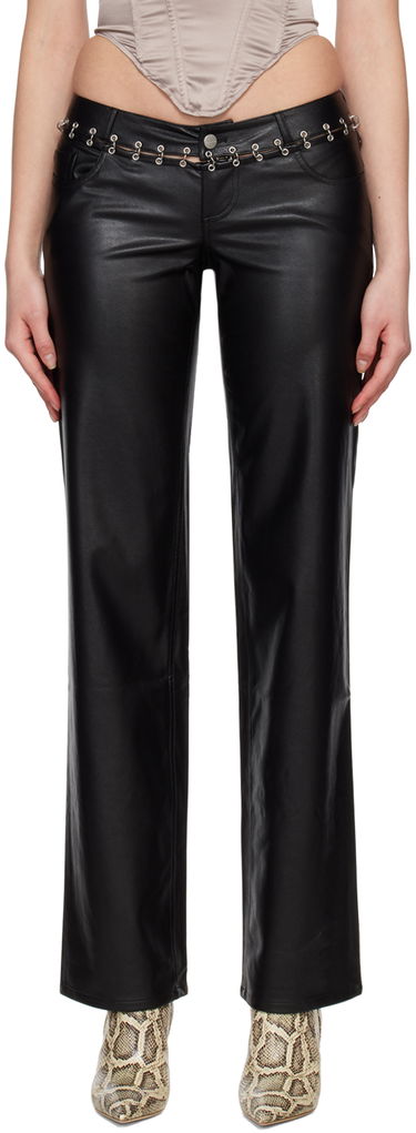 Панталони Miaou Miaou Marco Faux-Leather Pants Черно | 1033PUBLK, 0