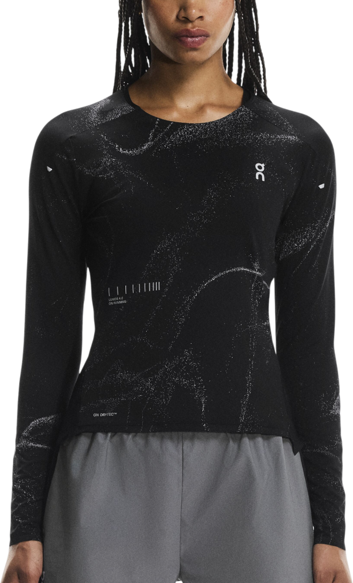 Тениска On Running Long-Sleeve Performance T-Shirt Lumos DryTec Черно | 1wf30280553, 0