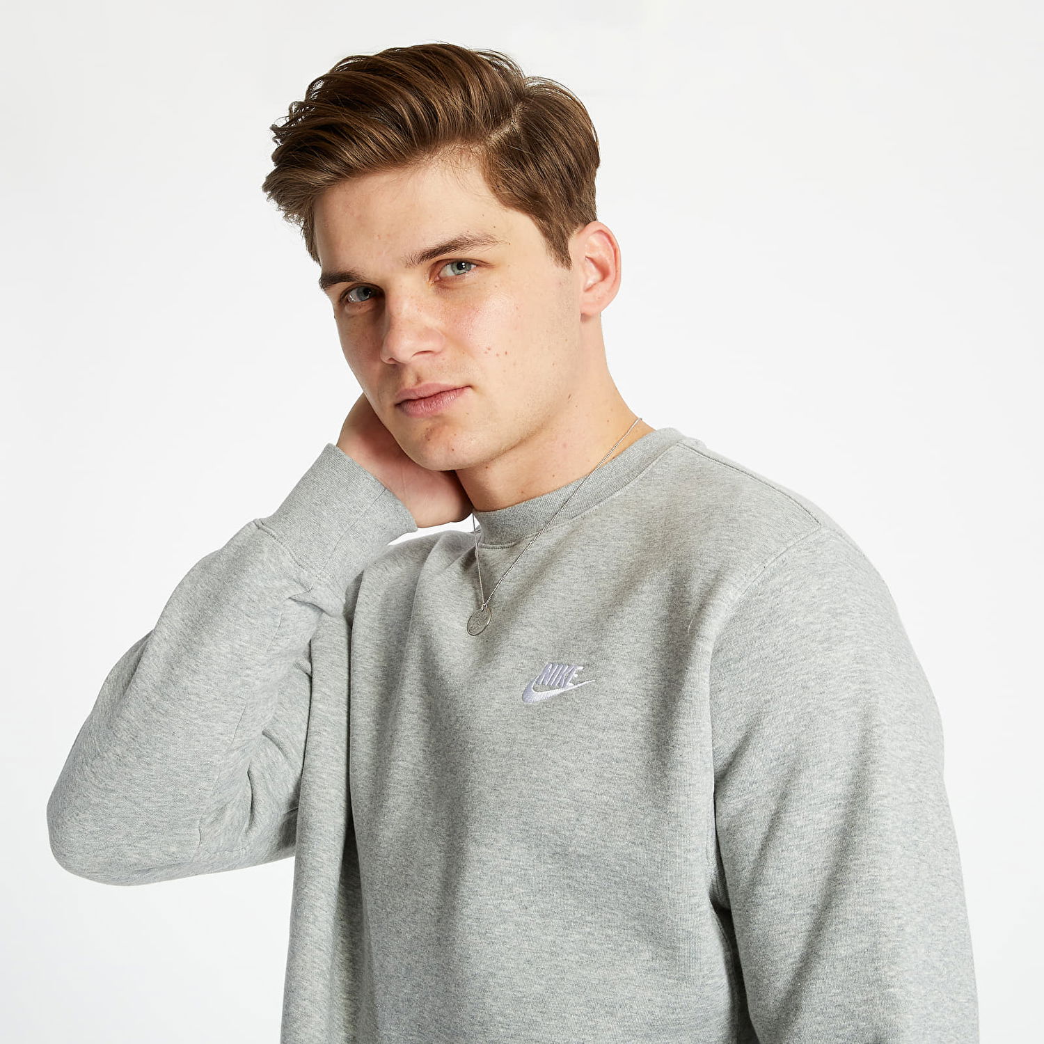 Суитчър Nike Sportswear Club Fleece Crewneck Сиво | BV2662-063, 0