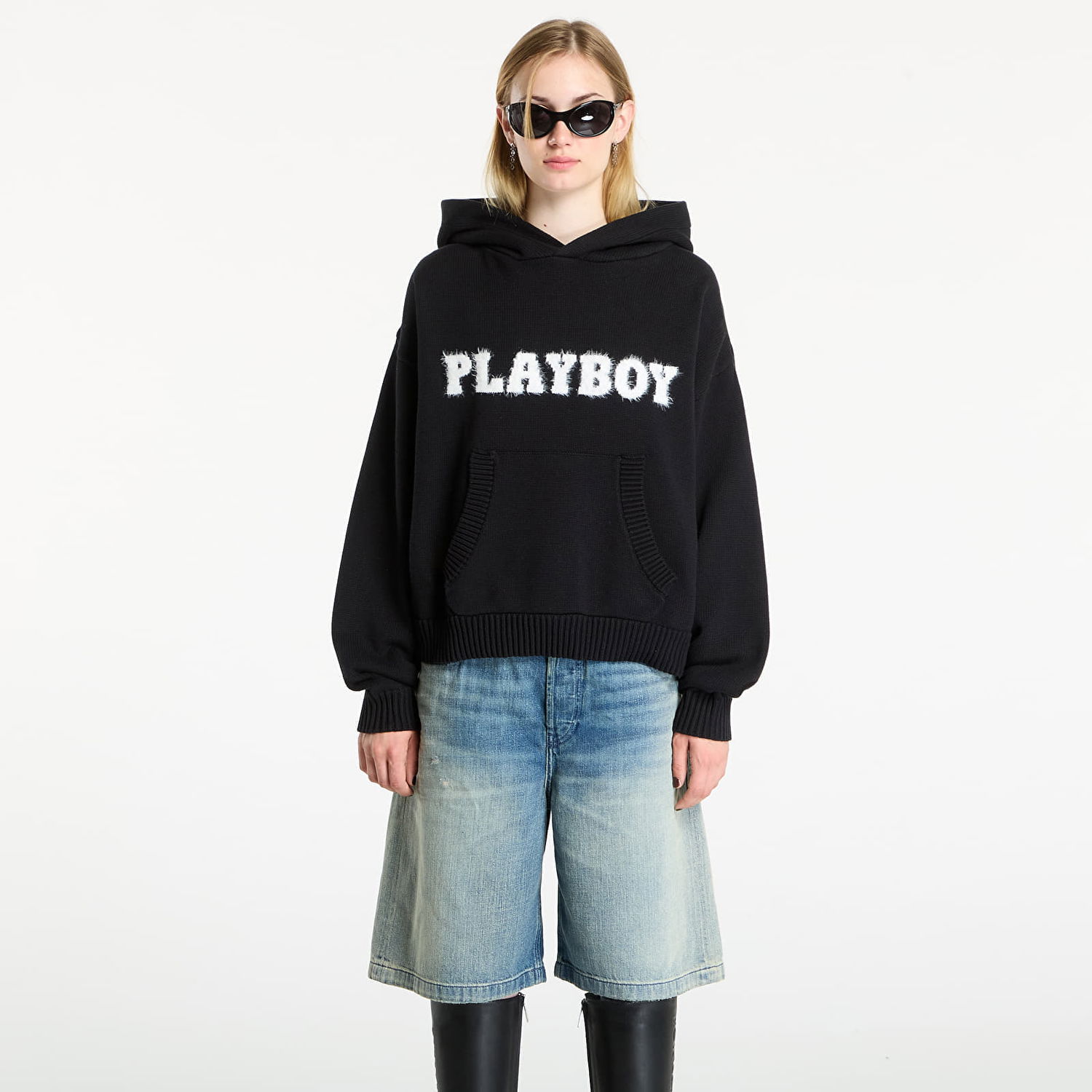 Суитчър Footshop Playboy x FTSHP Sweater Hoodie UNISEX Black Черно | FTSHP_516, 1