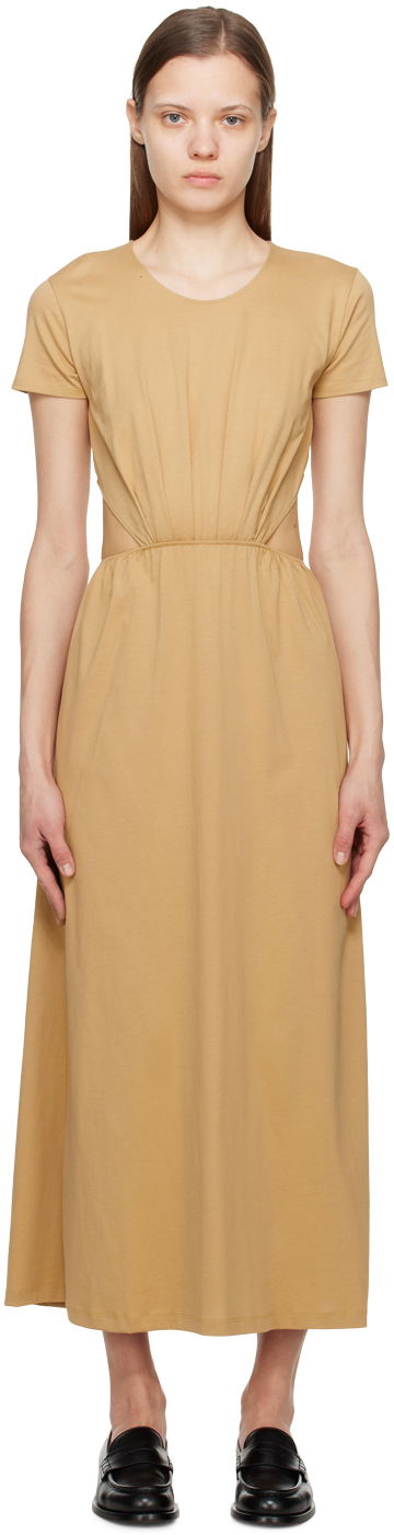 Pокля Loulou de Saison Loulou de Saison Seram Midi Dress Бежово | SERAM, 0