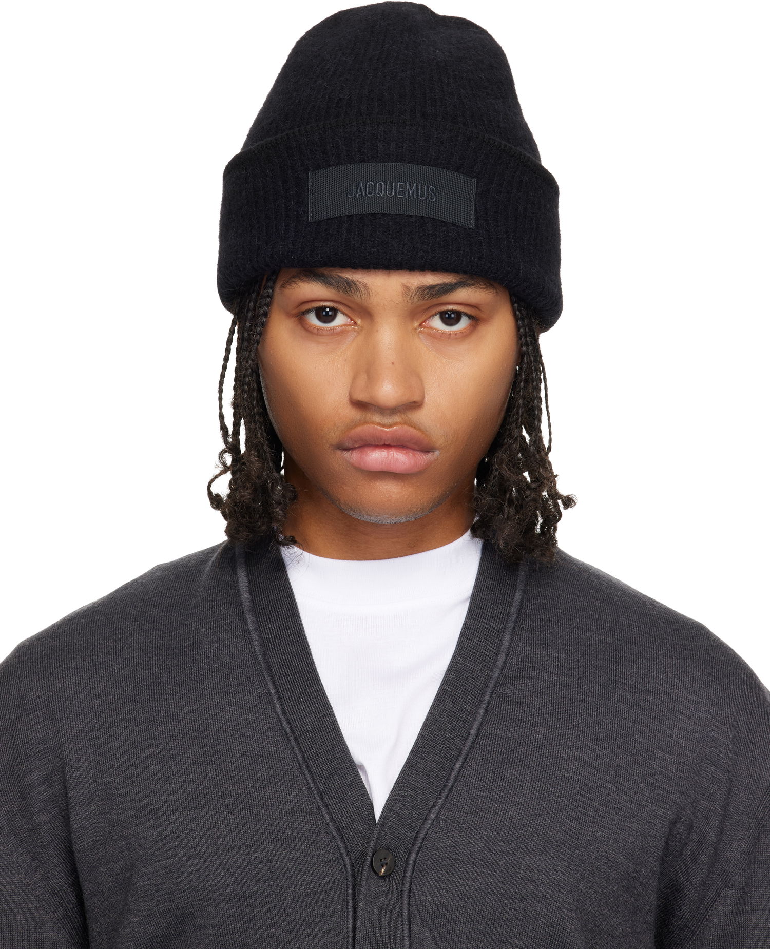 Шапка Jacquemus La Croisière 'The Gros Grain' Ribbed Knit Beanie Черно | 24HACU00666AK00227, 0