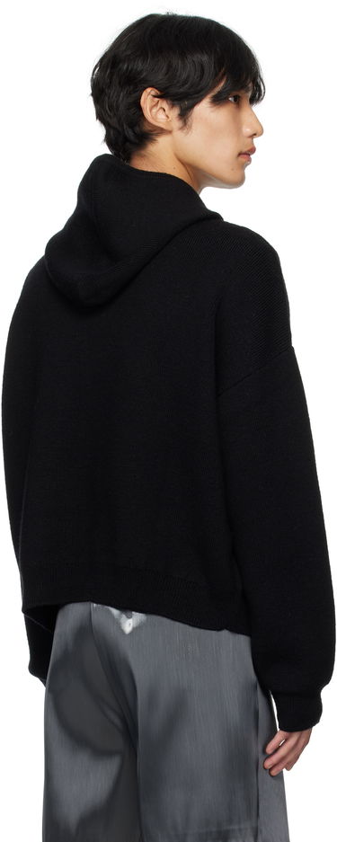 Суитчър HELIOT EMIL HELIOT EMIL Lampi Knit Zip-Up Hoodie Черно | PREAW25_M_07_076_BLK01, 2