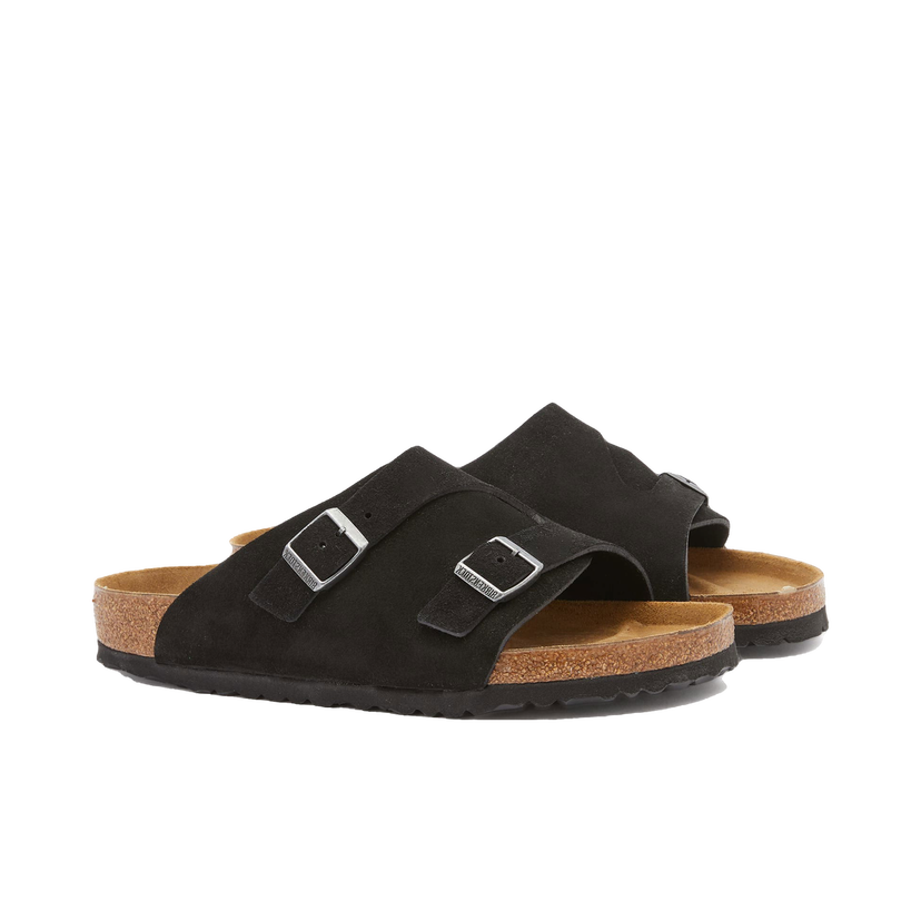 Кецове и обувки Birkenstock Zurich SFB Black Suede Черно | 1025045