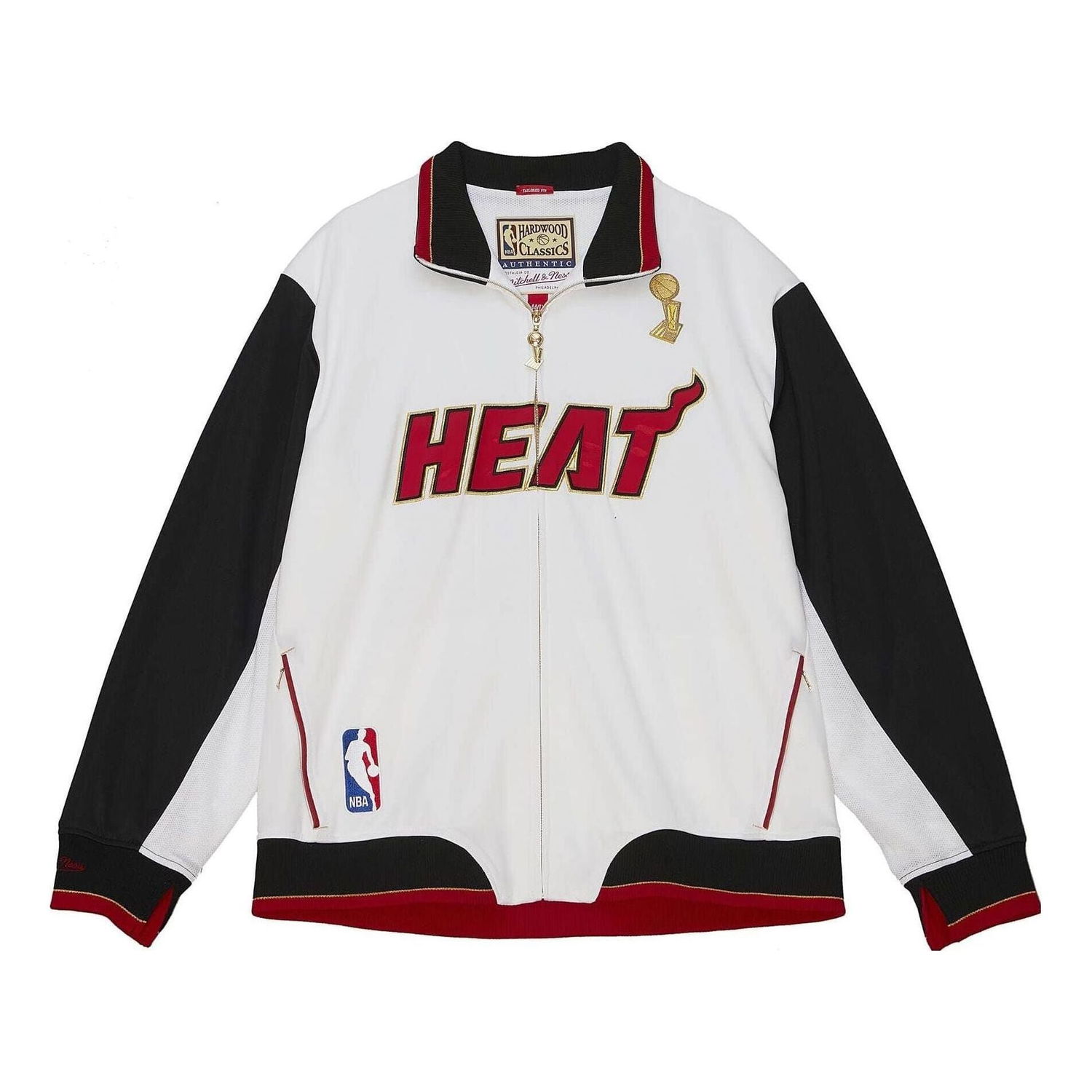Яке бомбър Mitchell & Ness Mitchell & Ness Miami Heat 2012 Champions Jacket Бяло | AFZJ4937-MHE12PPPWHIT, 0