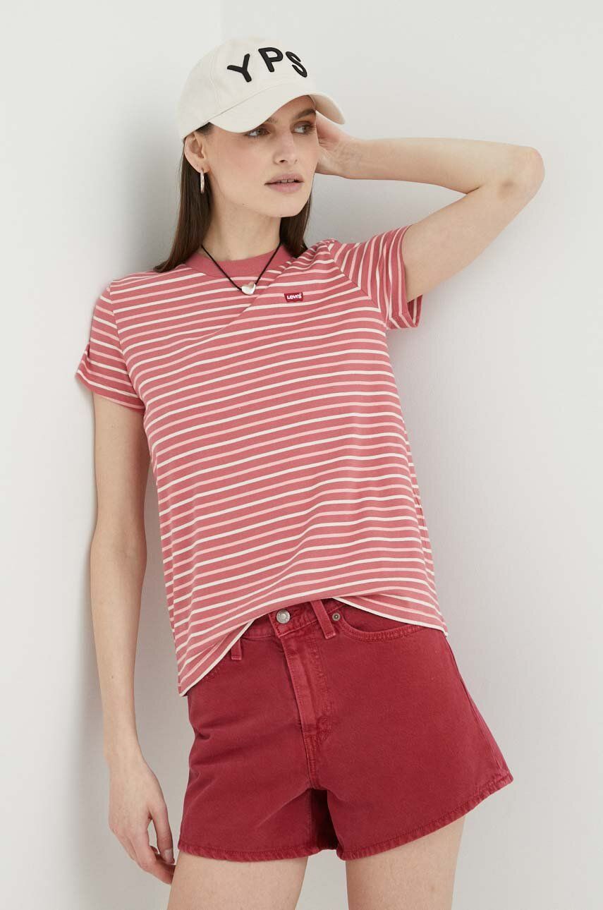 Тениска Levi's Cotton T-shirt Червено | 39185.0222, 0