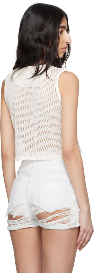 Потник Maison Margiela MM6 Maison Margiela Cotton Mesh Tank Top Бяло | S62NL0052 M20111, 2