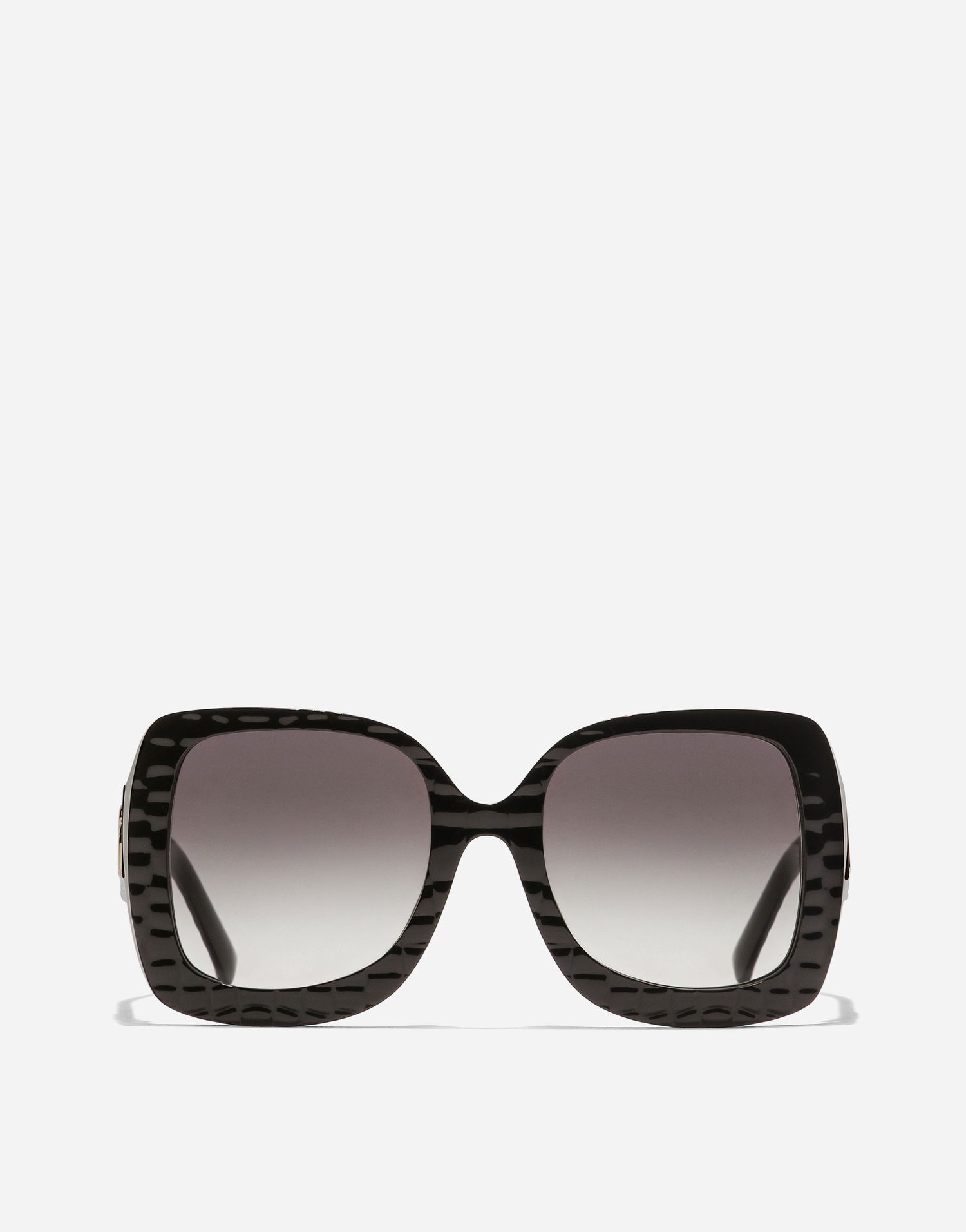 Слънчеви очила Dolce & Gabbana Oversized Square Crossed Textured Gradient Sunglasses Черно | VG4513VP88G9V000, 0