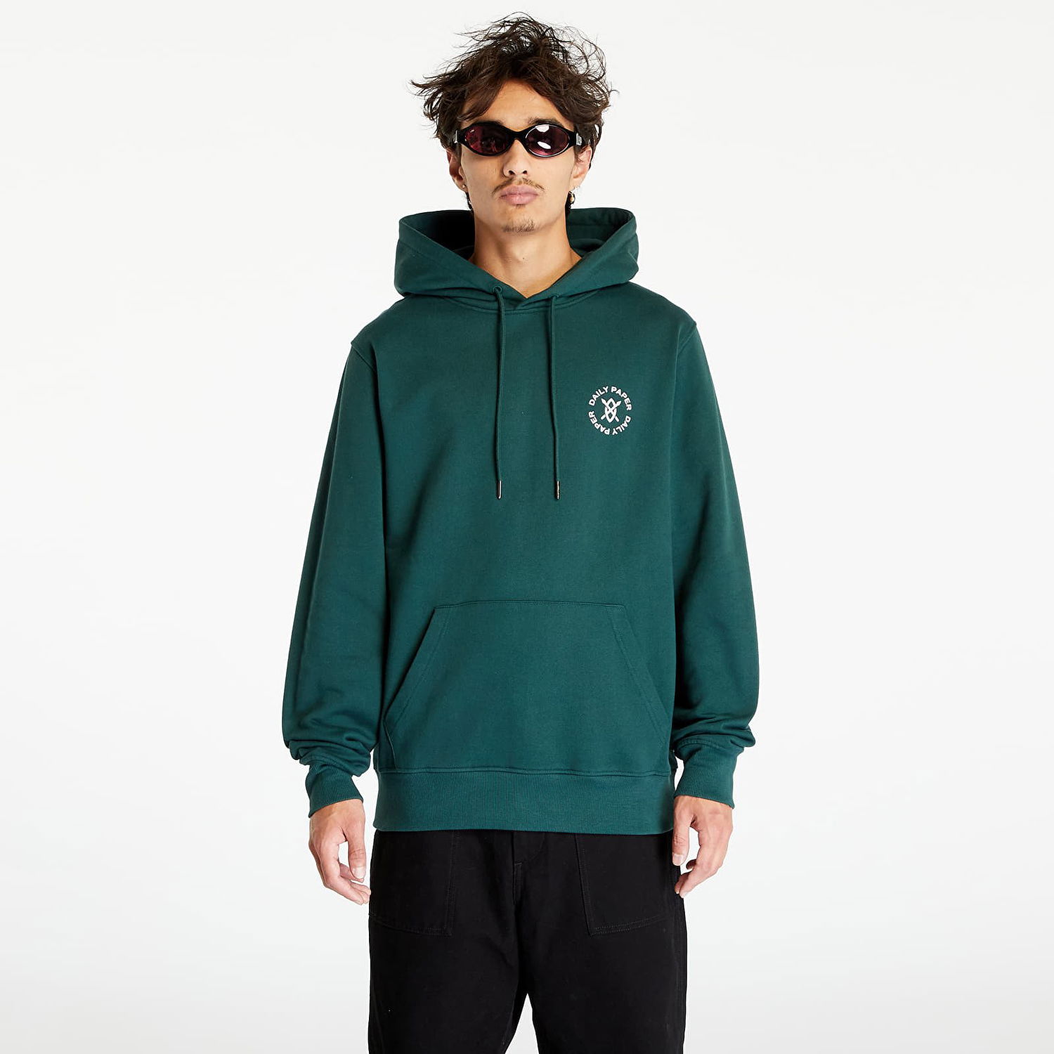 Суитчър DAILY PAPER Circle Hoodie Pine Green Зелено | 2322012, 0