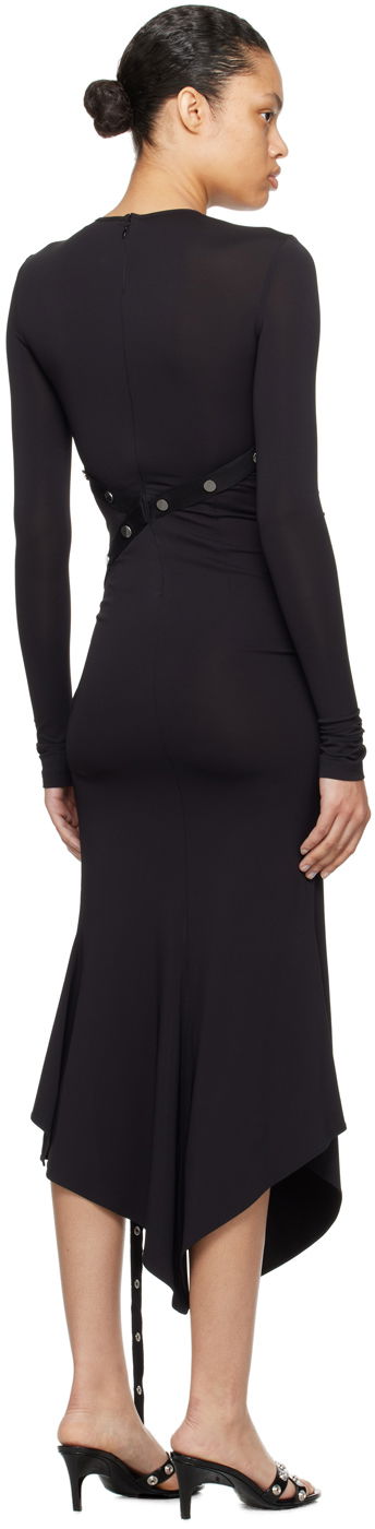 Pокля The Attico Attico Studded Midi Dress Черно | 241WCM99 A014, 2
