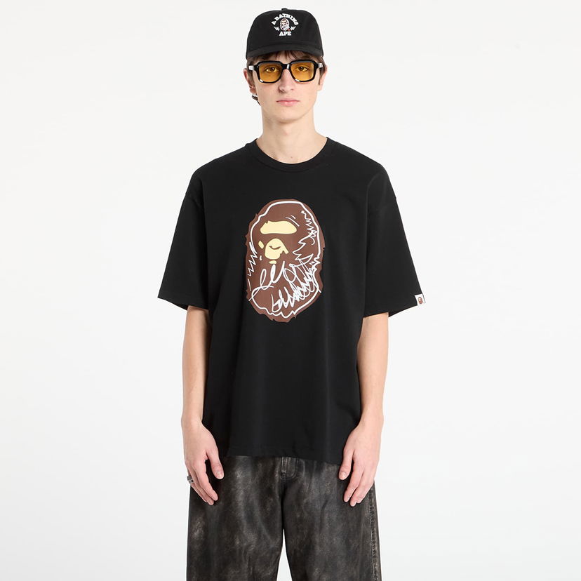 Тениска BAPE BAPE® x FOOTSHOP - Scribble Ape Tee UNISEX Black Черно | 001TEL721324MBLK