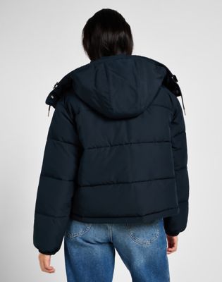 Пухо яке Lee Hooded Short Puffer Jacket Черно | 112355162