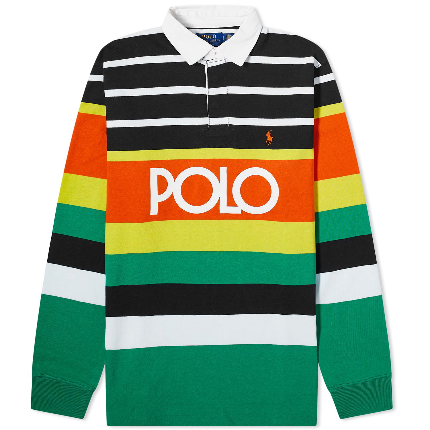 Поло тениска Polo by Ralph Lauren Polo Sport Rugby Shirt "Elite Orange Multi Stripe" Многоцветен | 710926943001, 0