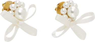 Обеци Simone Rocha Simone Rocha Petite Bow Daisy Stud Earrings Бяло | ERG552 0904, 1
