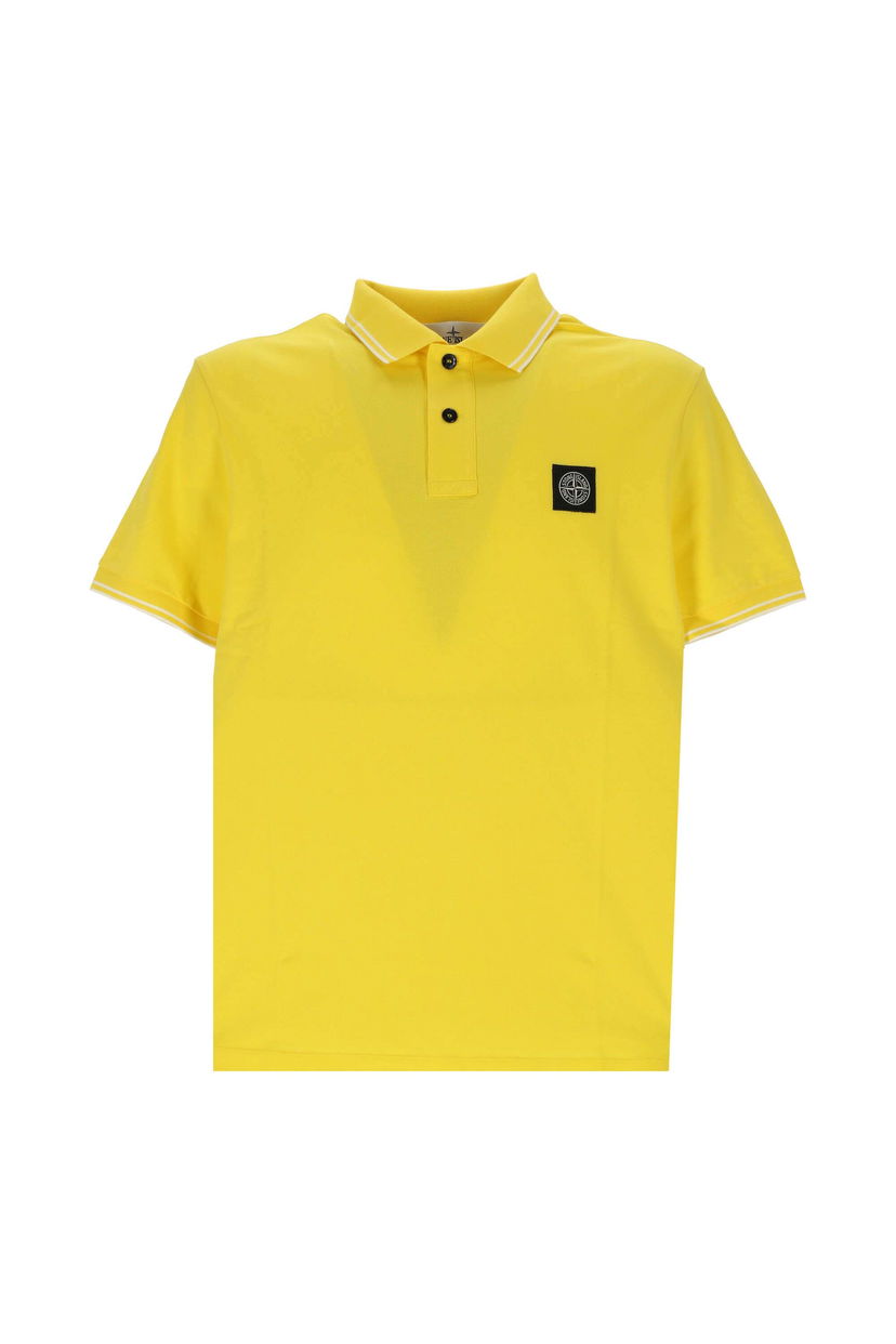 Поло тениска Stone Island Logo Poloshirt Жълто | 10152sc18 v0030