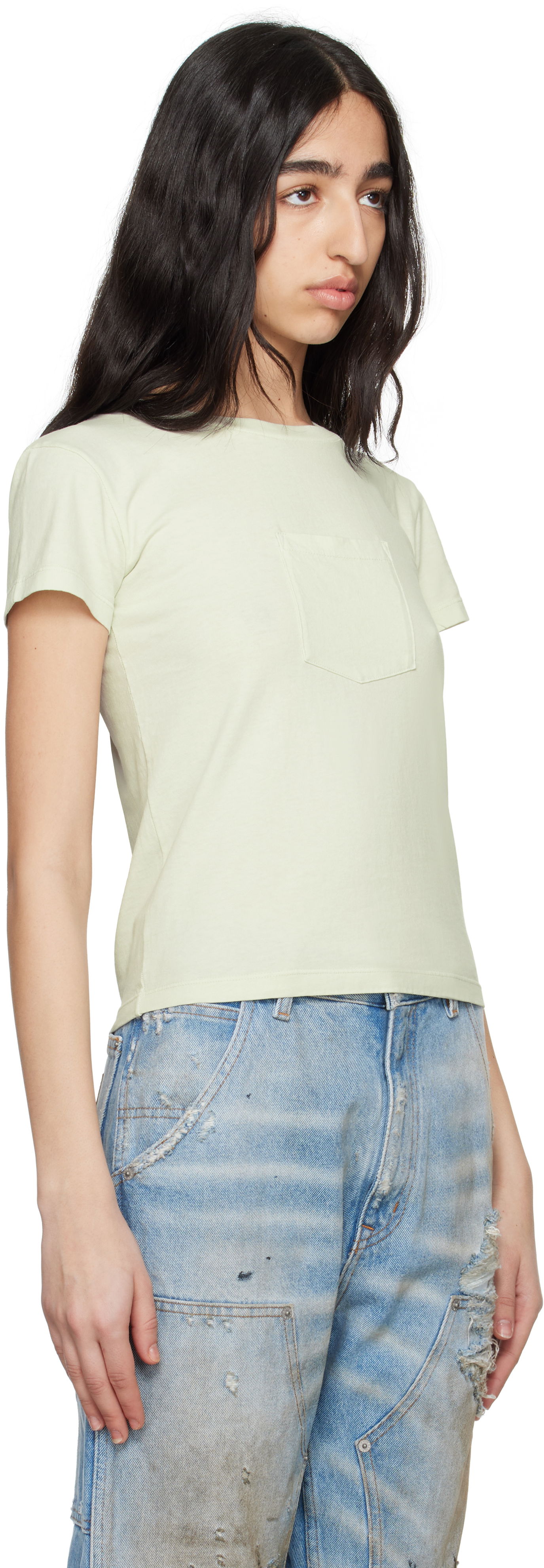 Тениска Maison Margiela MM6 Maison Margiela Heavy Cotton Jersey Pocket T-Shirt Зелено | S62GD0195 M20108, 1
