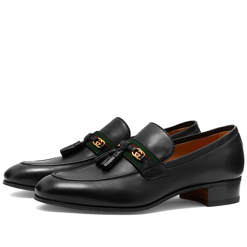 Кецове и обувки Gucci Gucci Paride Tassel Loafers Черно | 624720-1W610-1066, 0