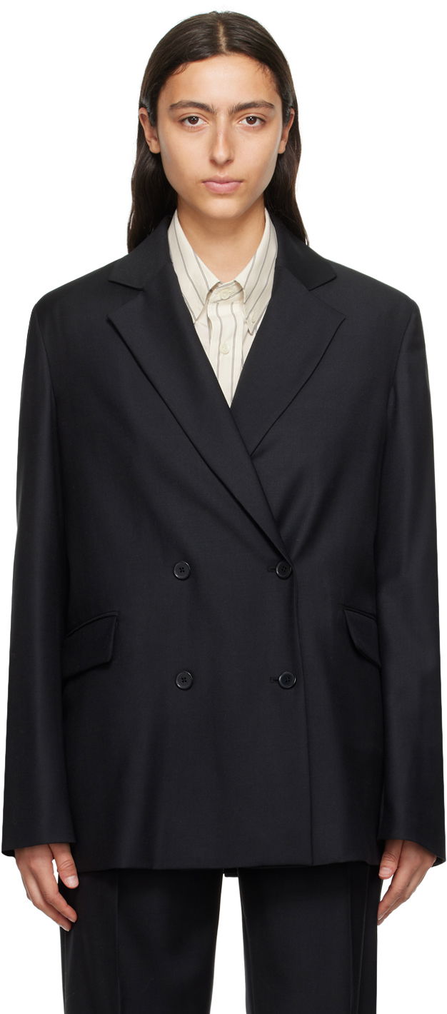 Яке Loulou de Saison Loulou de Saison Donau Double-Breasted Blazer Черно | NEW DONAU, 0