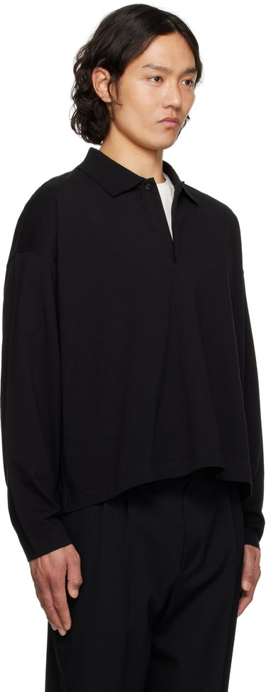 Поло тениска The Row The Row Bryson Cropped Polo Черно | 855-K643, 1