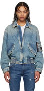 Dolce&Gabbana Tag Denim Bomber Jacket