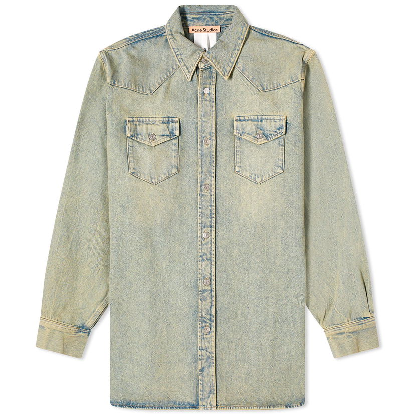 Риза Acne Studios Karty Denim Overshirt Кафяво | CB0073-BUF