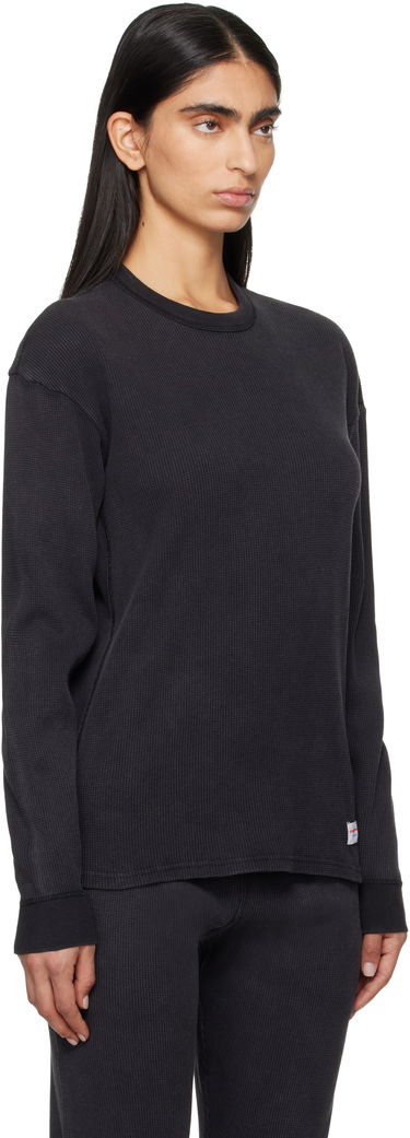 Пуловер Alexander Wang Alexander Wang Long Sleeve Waffle T-Shirt Черно | UC4221611W, 1