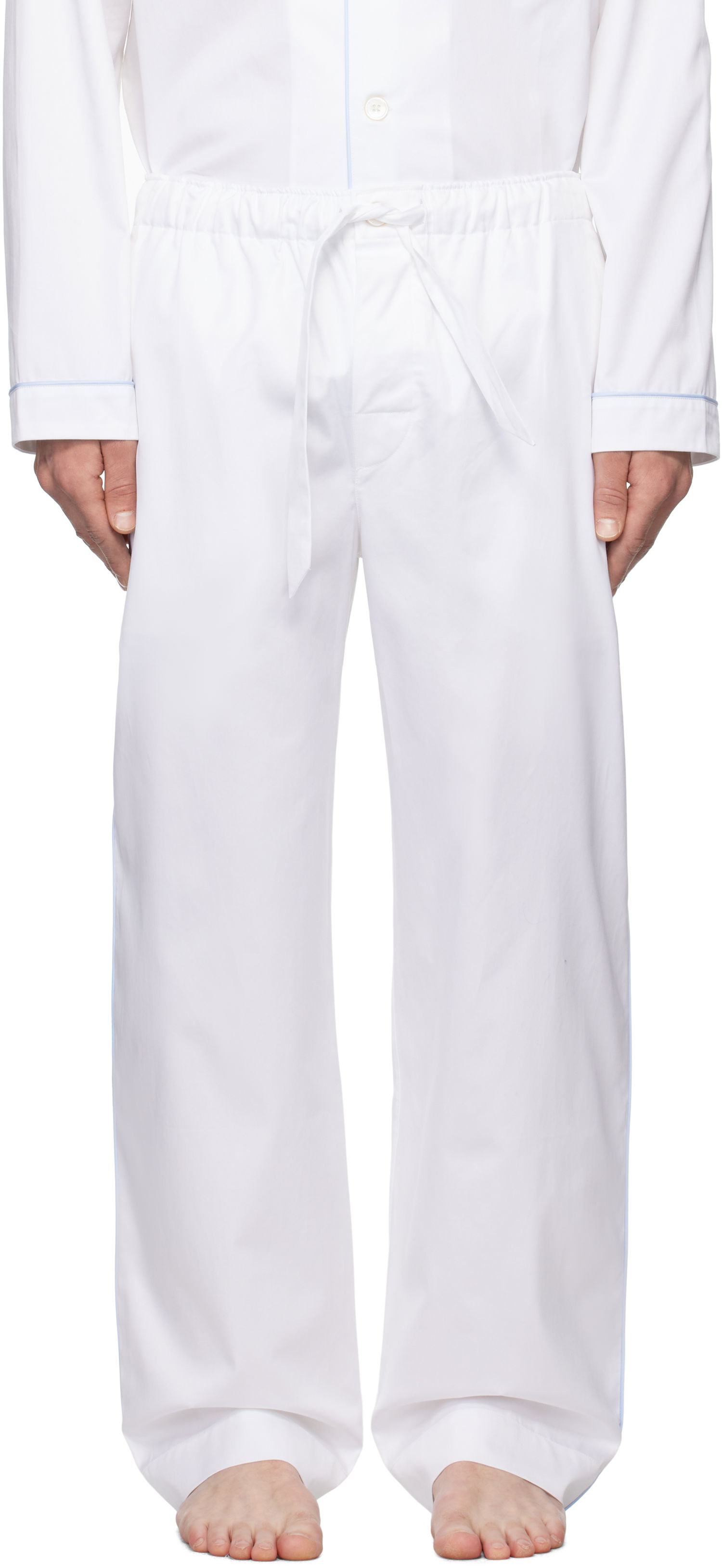 Пижама TEKLA Sateen Pyjama Pants Бяло | SWP-WHI, 0