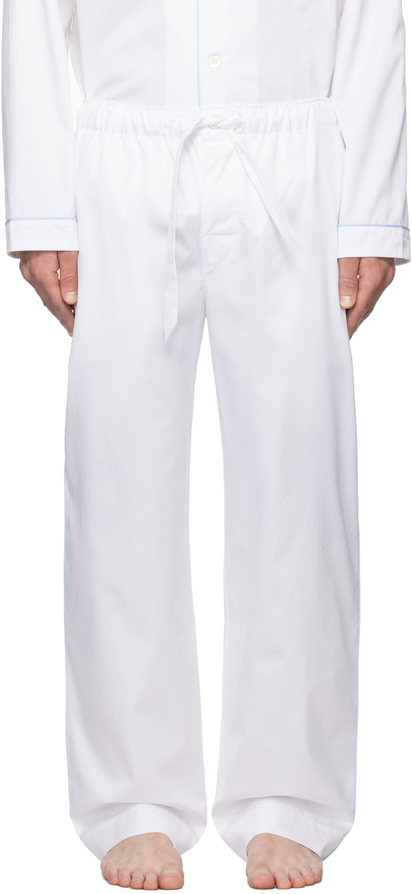 Пижама TEKLA Sateen Pyjama Pants Бяло | SWP-WHI