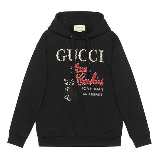 Суитчър Gucci Mad Cookies Embroidered Hoodie Черно | 615061-XJC0C-1082, 0