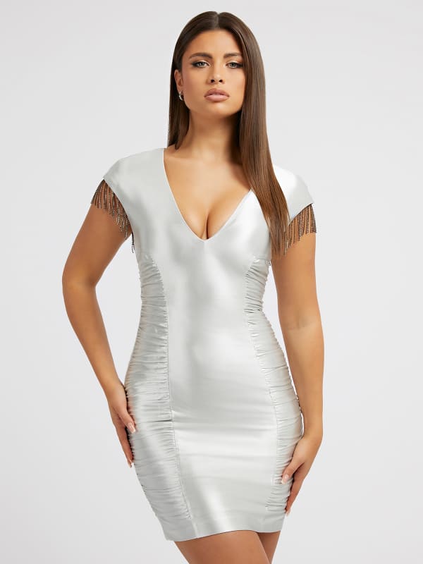 Pокля GUESS Satin Fringes Сиво | W2PK0YWFFE0, 0