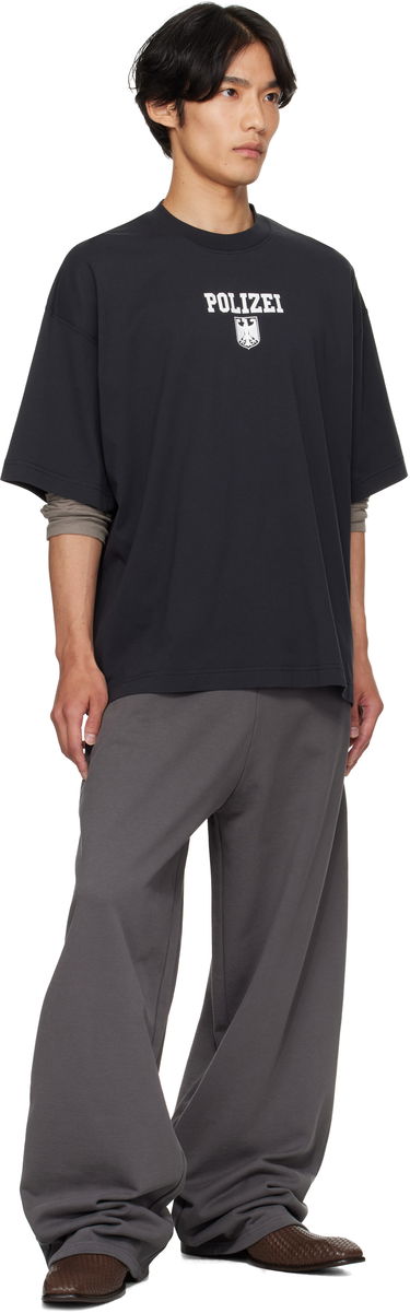 Тениска VETEMENTS Vetements Polizei Regular T-Shirt Черно | UH76TR300B, 3